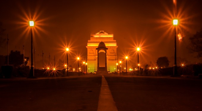 Image result for india gate at night