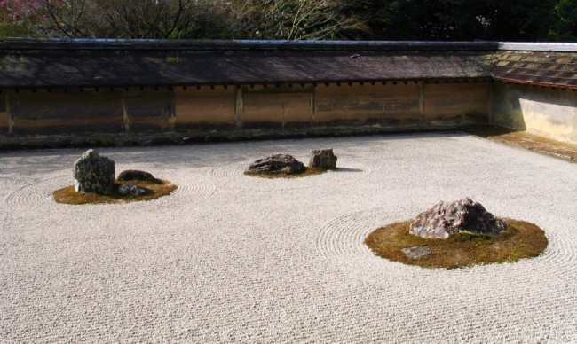 Stone and Sand Garden at Ryoanji