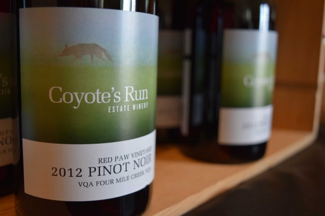 Coyote's Run Red Paw Pinot Noir | Courtesy of Coyote's Run Estate Winery