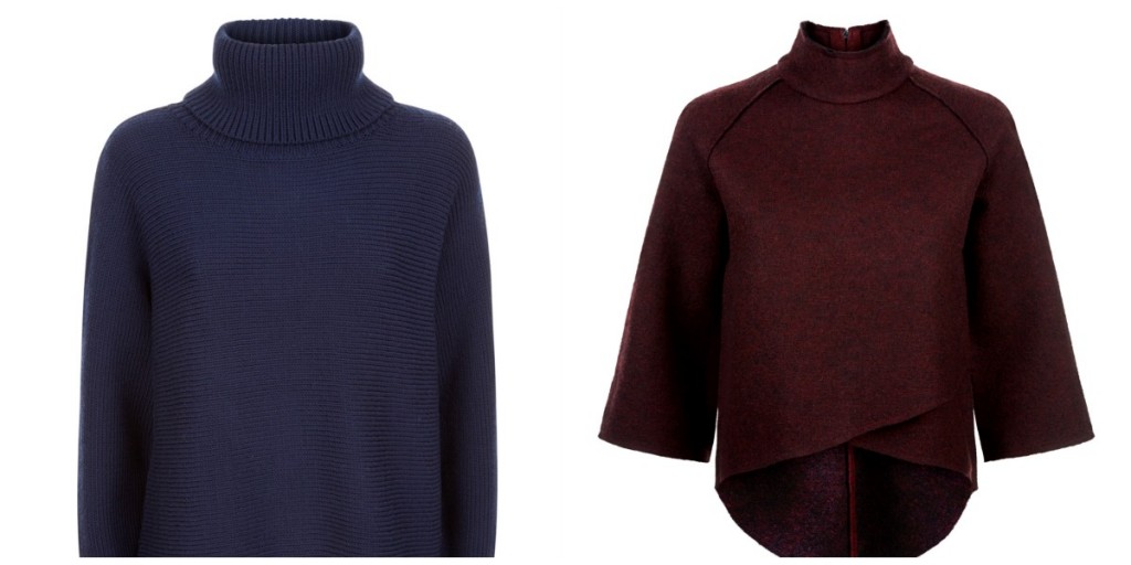 Chunky Gostwyck Sweater (Midnight) // Double Face Boiled Wool Crossover Sweater | © Jaeger