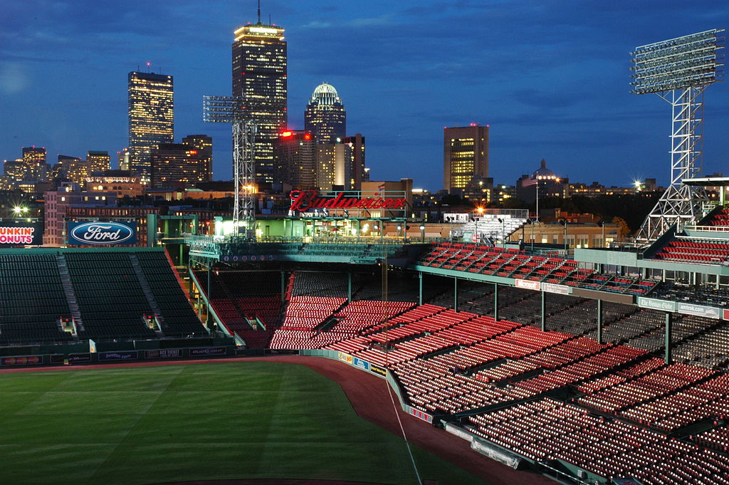 fenway park at night wallpaper