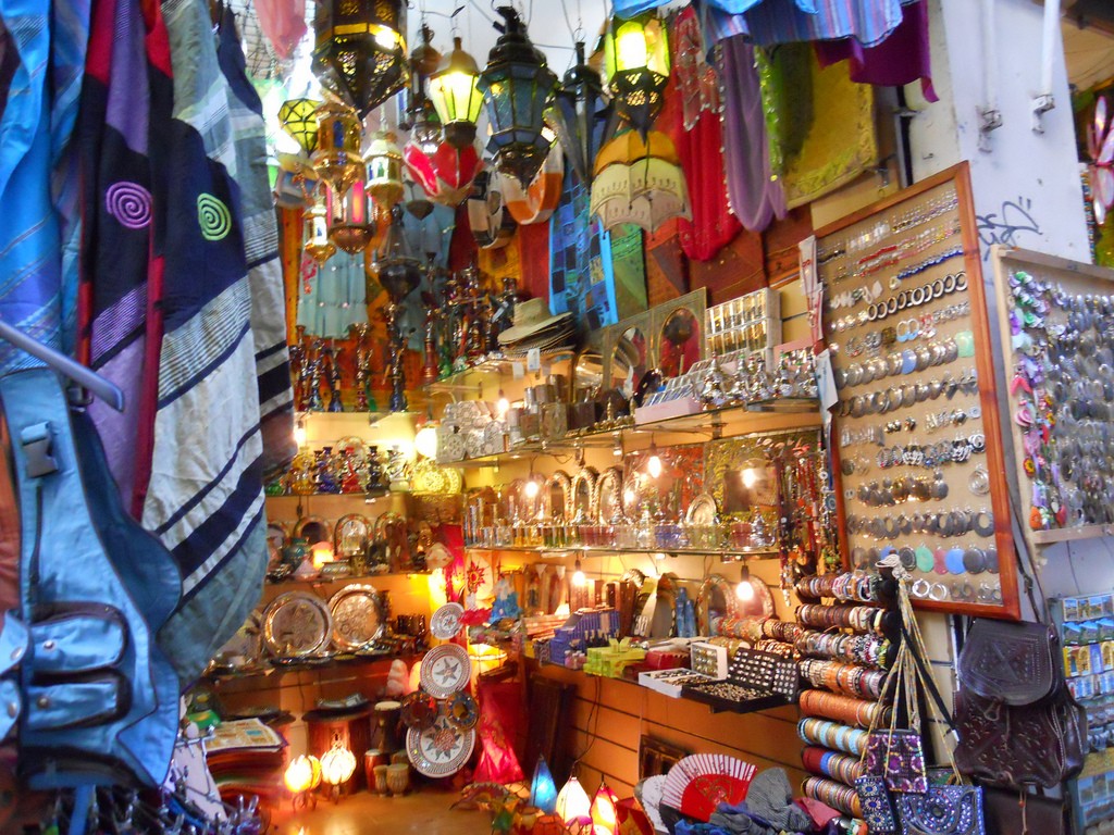 One of the many Arabic textile and artefact shops in central Granada; Adam Solomon, flickr
