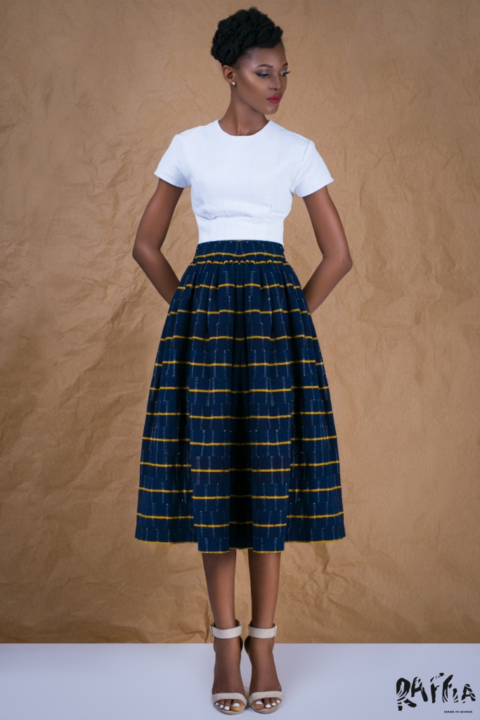 Bisha gathered skirt from Raffia | Courtesy of Raffia