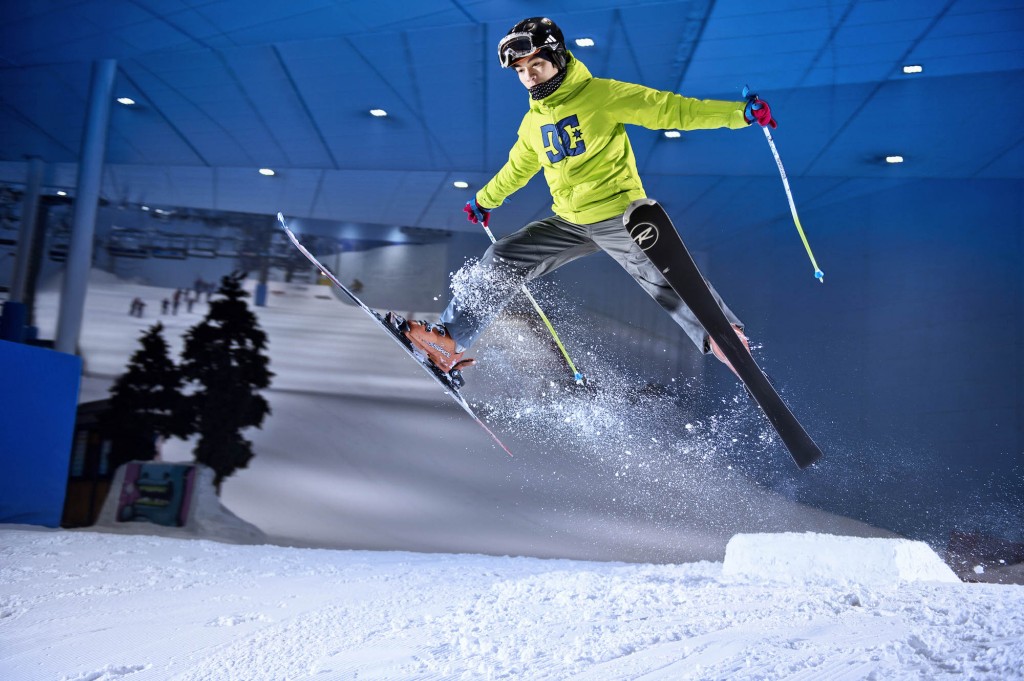 Skier doing tricks at Ski Dubai |Courtesy of Ski Dubai
