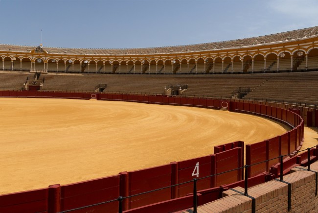 Seville's beautiful bullring is one of the most prestigious in Spain; pixabay