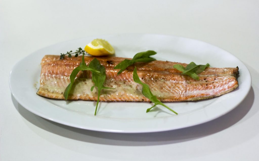 Cardue's trout, in classic Patagonian preparation | Courtesy of Carhue