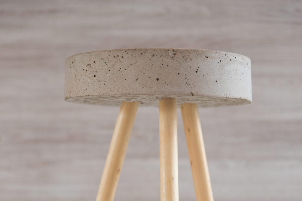Concrete stool by Knot Design