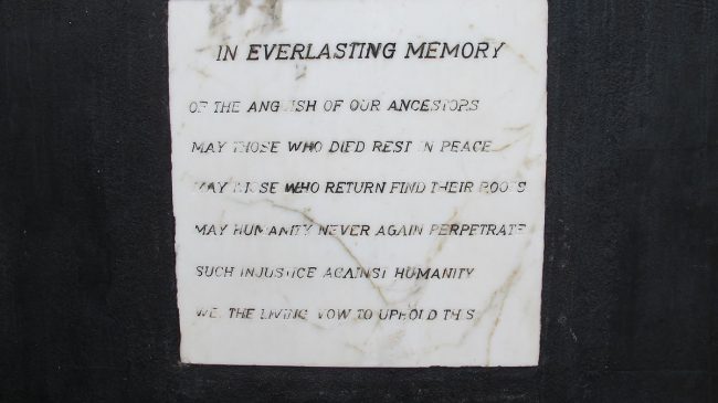 Elmina Castle Memorial Plaque