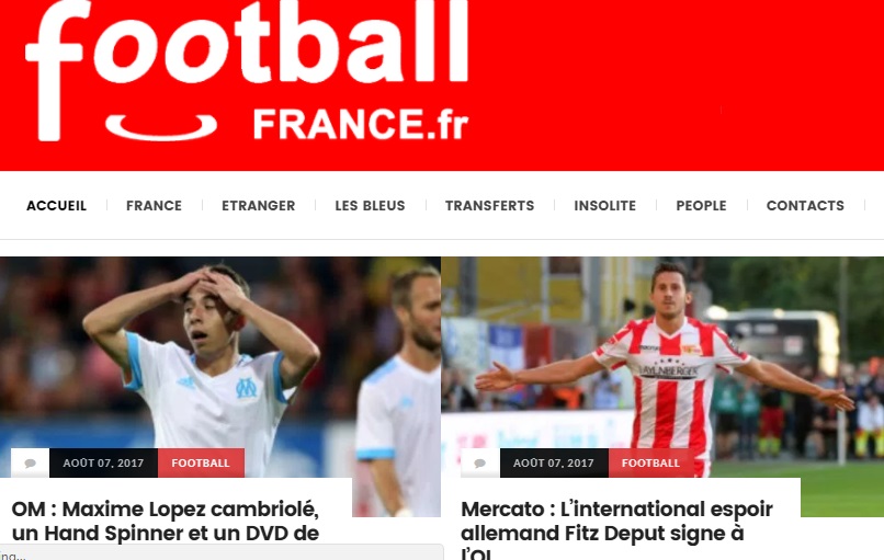 a french website is updating readers on fake football news