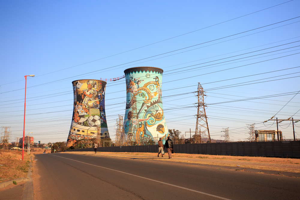 The famous graffitied cooling towers of Soweto, Johannesburg | © Gil.K/Shutterstock