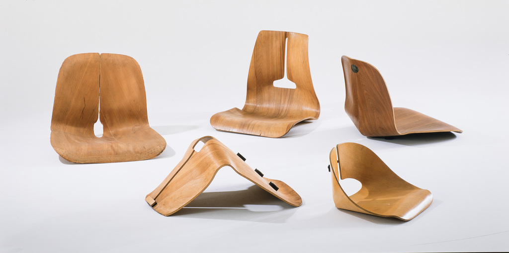 48. Experimental moulded plywood seat shells, 1941-45. ∏ Vitra Design Museum, Photo Thomas Dix_low