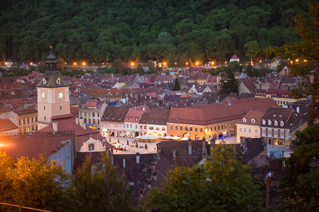 Brasov in the evening