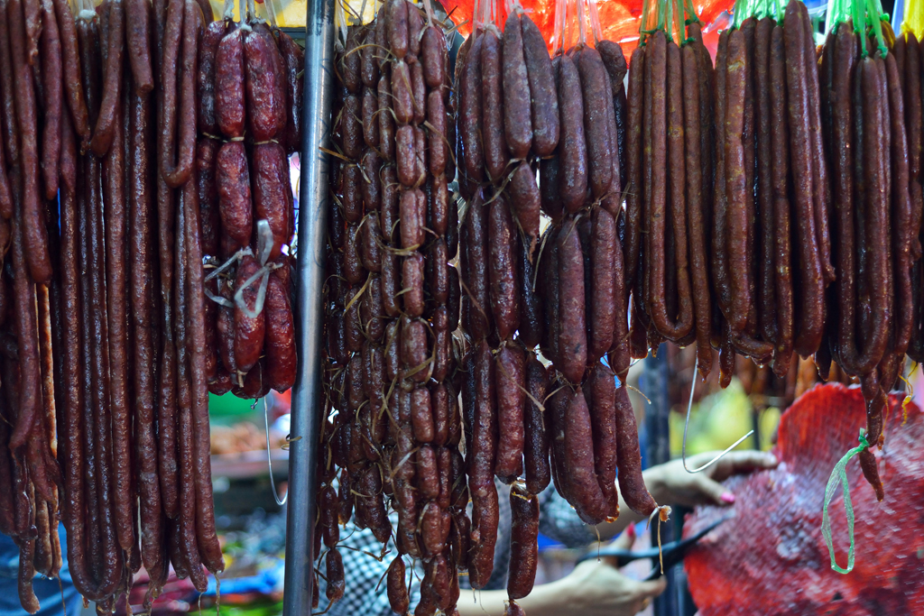 Hanging-Meat-at-Market-Chinatown-Yangon
