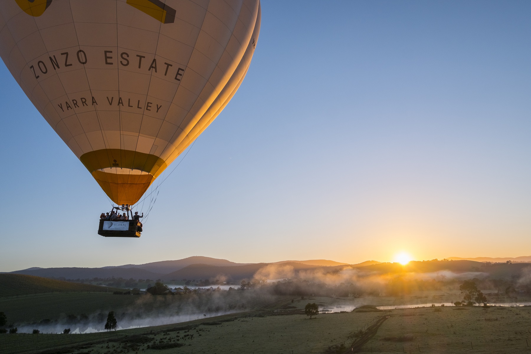 Hotair ballooning in Victoria's Yarra Valley