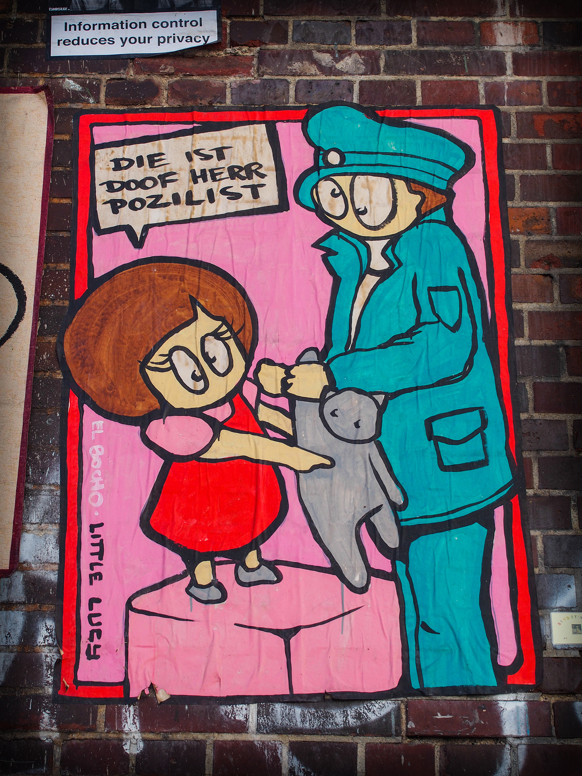 Interview With Street Artist El Bocho: The Dark Story Behind Berlin's  Twisted Little Lucy