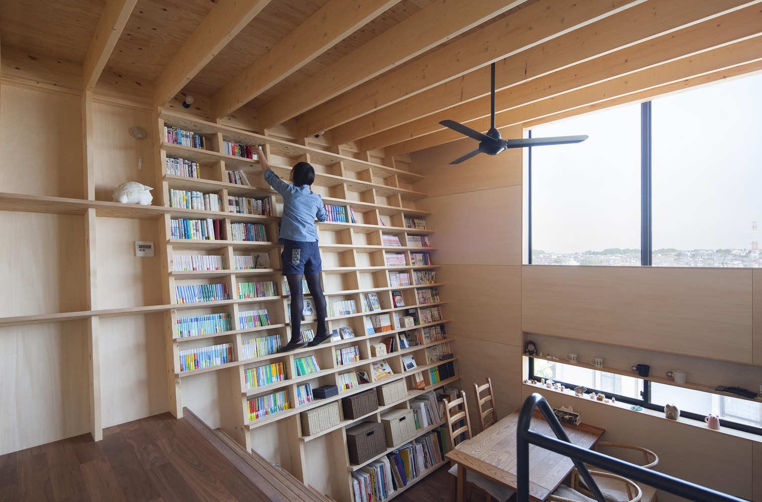 This Japanese Book Shelf House Features An Earthquake Proof