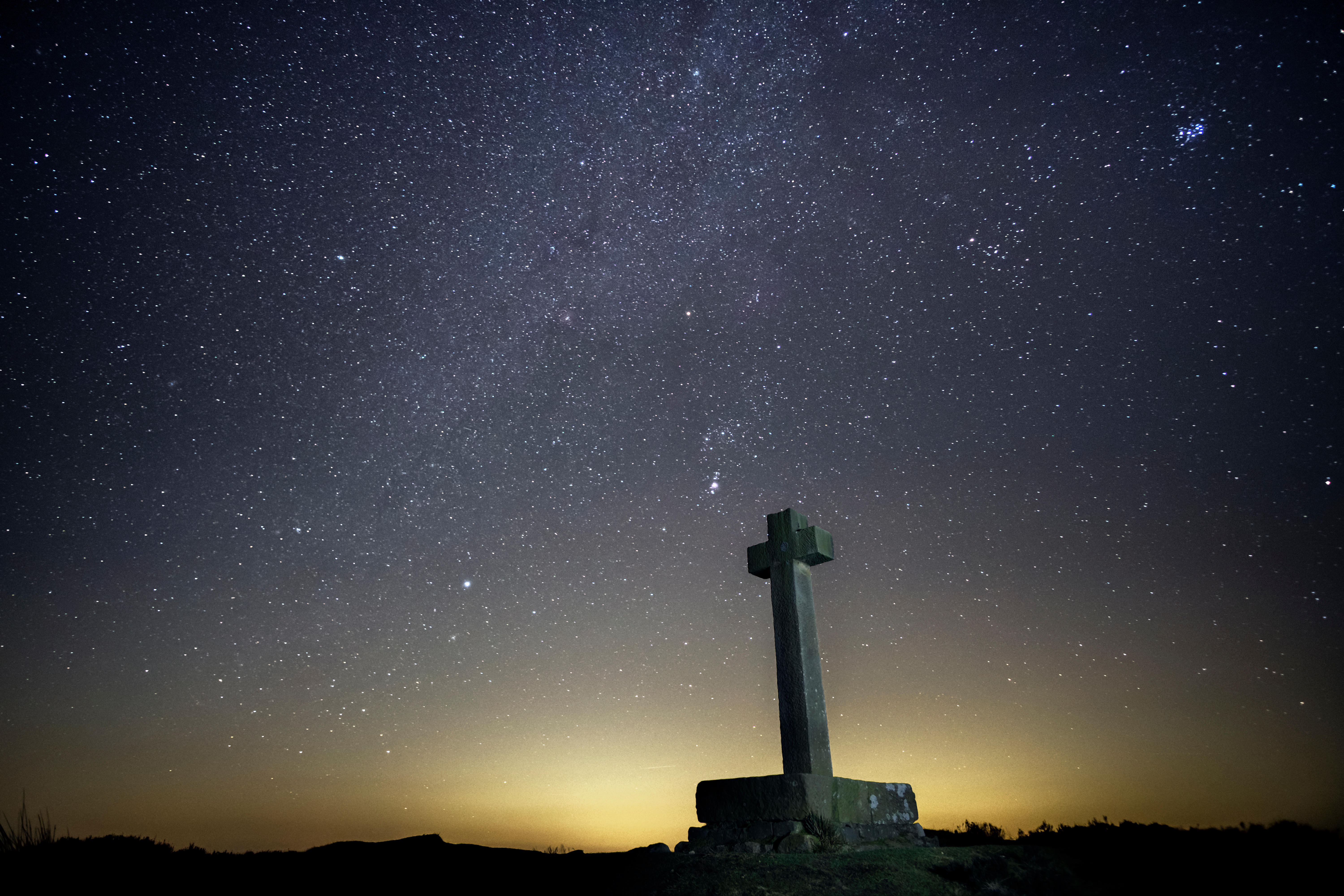 Stars above Anna Cross, Rosedale Abbey, North York Moors