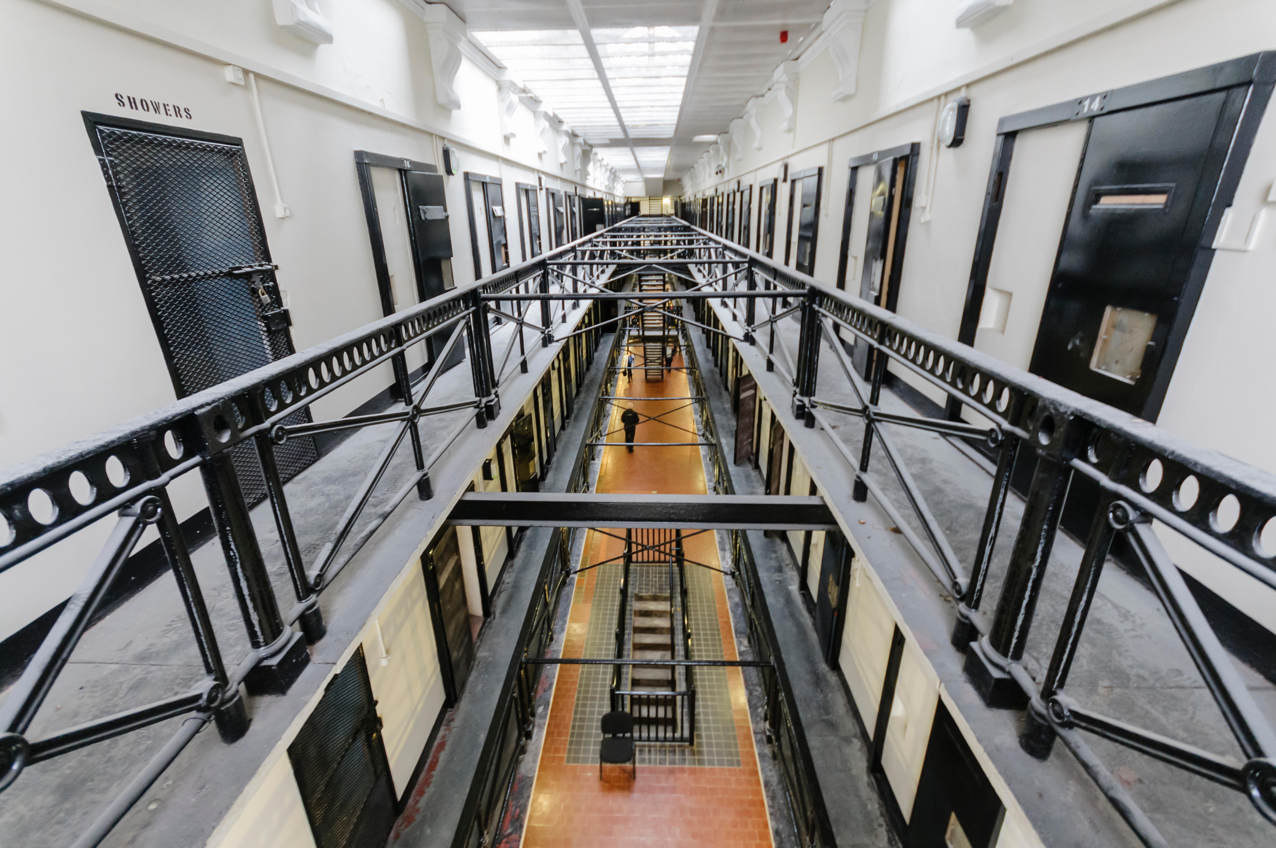 Cells and landing in the Crumlin Road Gaol, a Victorian built prison.